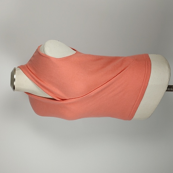 EUC Linda Allard Ellen Tracy Wrap Front 100% Cashmere Coral Sweater Top Large - Picture 8 of 10